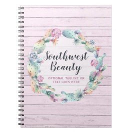 Caderno Espiral Cactus Sucultos E Boêmia Da Madeira Rústica