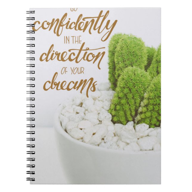 Caderno Espiral Cactus Vá com Confiança (Frente)