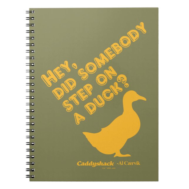 Caderno Espiral Caddyshack Ei, Alguém Passou Em Um Pato? (Frente)