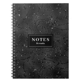 Caderno Espiral Cadeia de tração do fundo preto monocromático da g