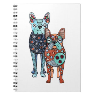 Caderno Espiral Caderneta de desenho caprichosa de Bulldogs France