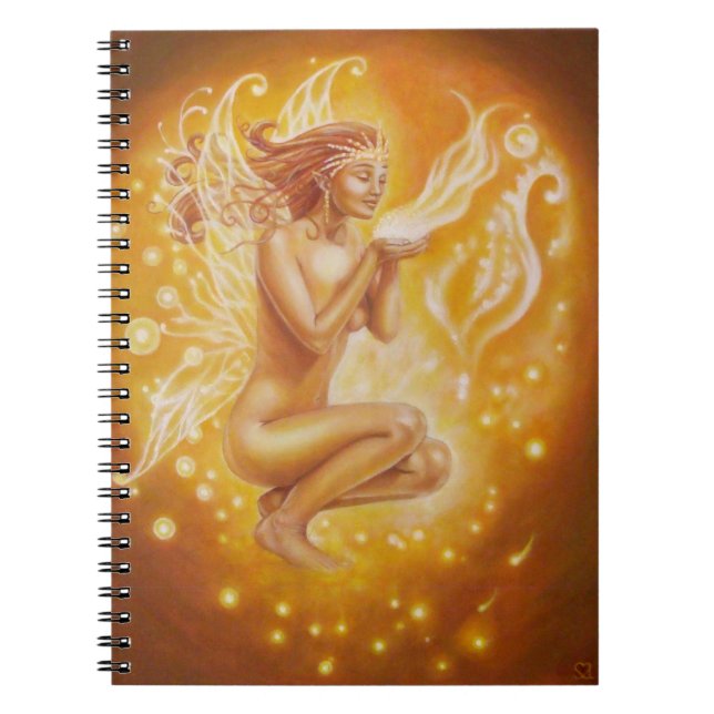 Caderno Espiral Caderneta “Fada do Fogo " (Frente)