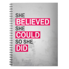 Caderno Espiral Caderno: Acreditou que poderia assim que fez