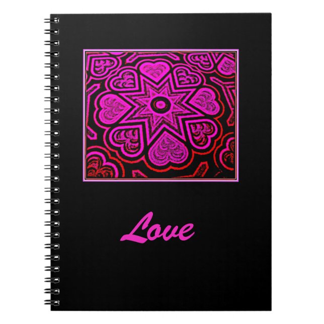 Caderno Espiral Caderno/Diário 'Amor' (Frente)