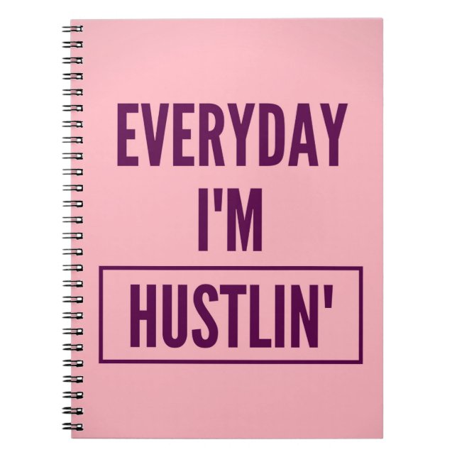 Caderno Espiral Caderno: Diário eu sou Hustlin (Frente)