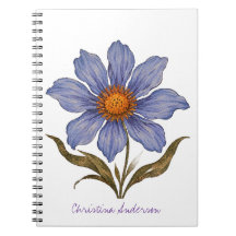 Caderno/Diário Personalizado com Nome Flor Boho