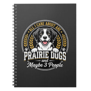 Caderno Espiral Cães da pradaria talvez 3 pessoas design