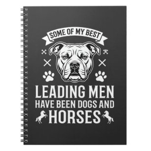 Caderno Espiral Cães E Cavalos Liderando Homens