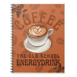 Caderno Espiral Café Antiga Bebida Energética Escolar
