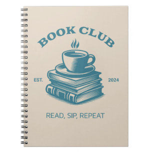 Caderno Espiral Café Clube de Livro e Livros Repetir Sip