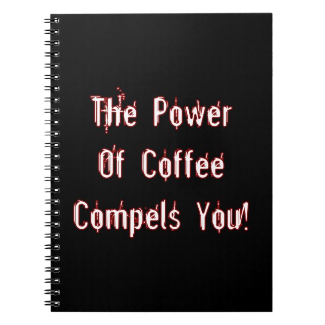 Caderno Espiral Café Compele Você Branca (Frente)