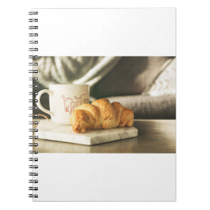 Caderno Espiral café croissant