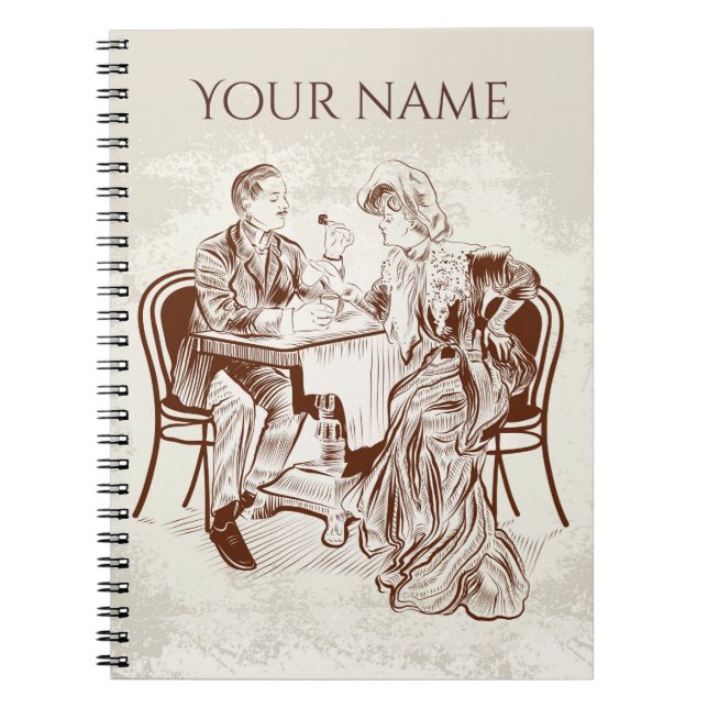 Caderno Espiral café e amor (Frente)