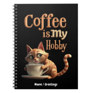 Caderno Espiral Café É Meu Hobby Uma Mistura de Paixão e Cafeína