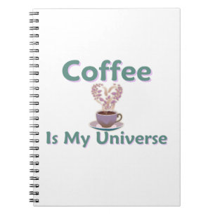 Caderno Espiral Café É Meu Universo
