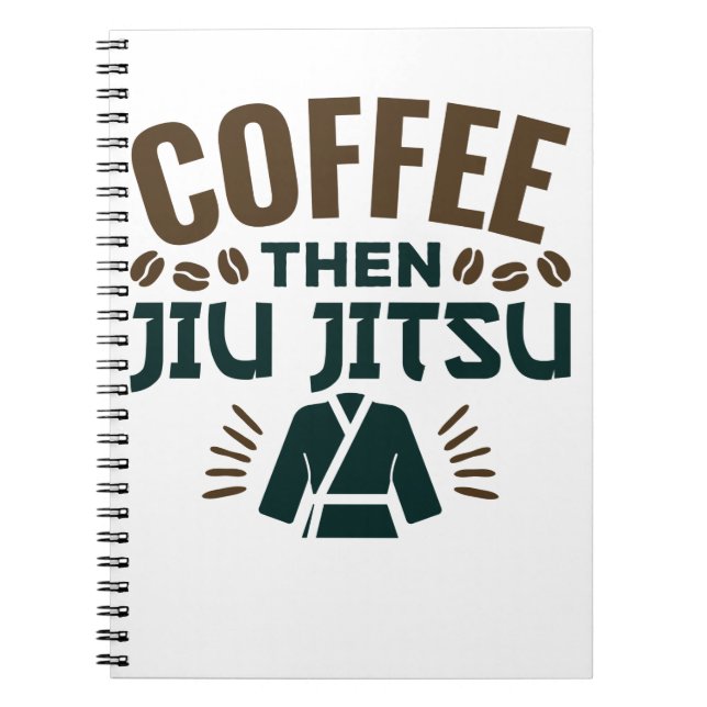 Caderno Espiral Café Então Jiu Jitsu BJJ Jiujitsu (Frente)