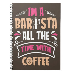 Caderno Espiral Café Lover Eu Sou Um Café Barista