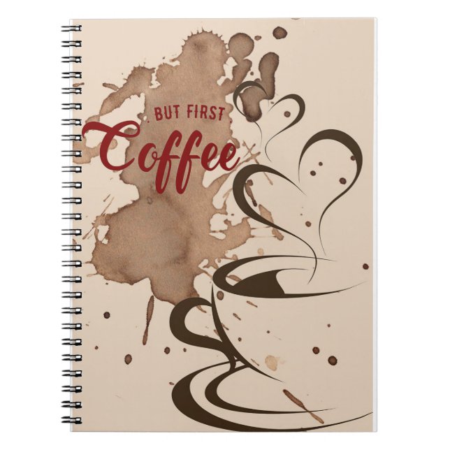 Caderno Espiral Café Lover Mas Primeiro Café (Frente)