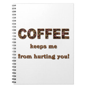 CADERNO ESPIRAL CAFÉ ME MANTÉM...