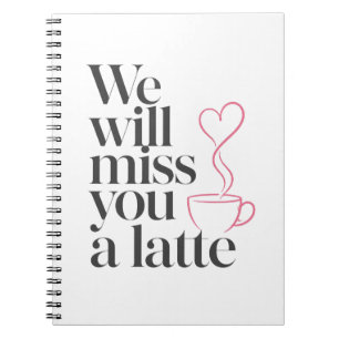 Caderno Espiral Café Obrigado Despedida para Colega de Trabalho