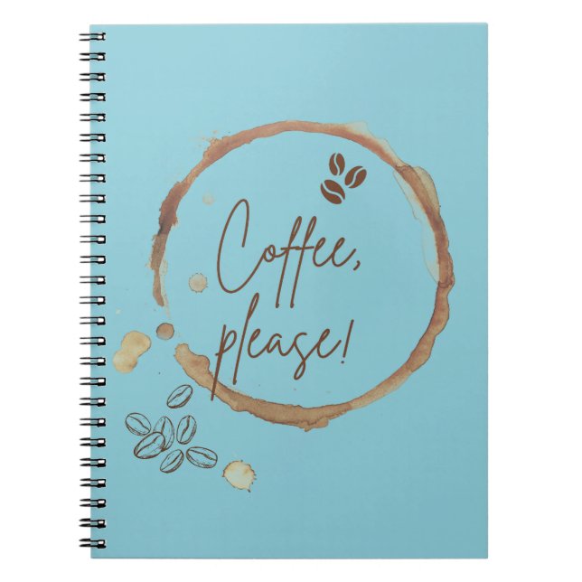 Caderno Espiral Café, por favor (Frente)