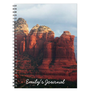 Caderno Espiral Café Pot Rock Nublado em Sedona Arizona