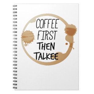 Caderno Espiral Café Primeiro Fale Sobre Chifres De Mug