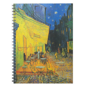 Caderno Espiral Café Terrace Cena de Rua Francesa de Van Gogh