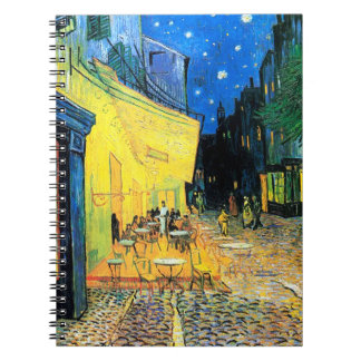 Caderno Espiral Café Terrace na espiral Night Vincent Van Gogh