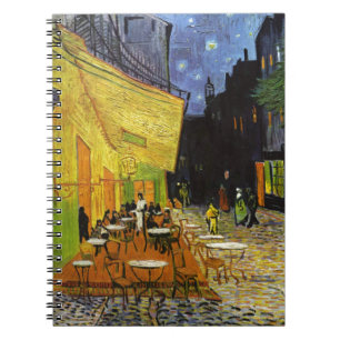 Caderno Espiral Cafe Terrace na Night Van Gogh