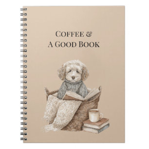 Caderno Espiral Café & Uma Boa Leitura Cesta de Cachorro
