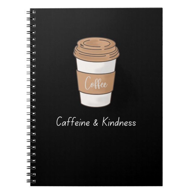 Caderno Espiral Cafeína e gentileza (Frente)