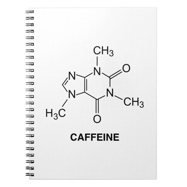 Caderno Espiral Caffeine Molecule (Frente)