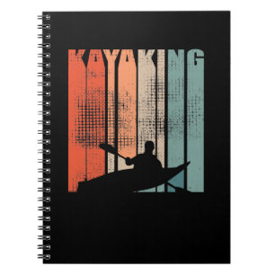 Caderno Espiral Caiaque Canoagem Retro