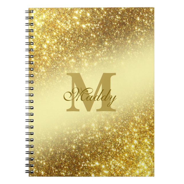 Caderno Espiral caixa iPhone personalizada com brilho dourado / iP (Frente)