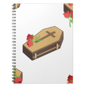 Caderno Espiral caixão emojis