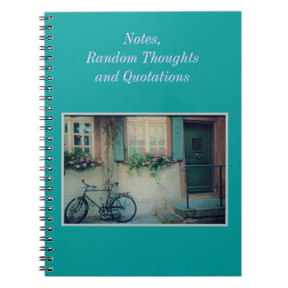 Caderno Espiral Caixas de Flores, Fogões, Bicicletas, Europa
