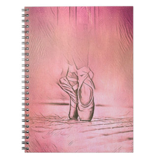 Caderno Espiral Calçados cor-de-rosa no ponteiro