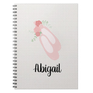 Caderno Espiral Calçados de Balé Rosa Ballerina