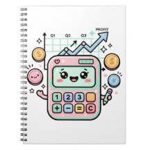 Calculadora Pastel Kawaii Adesivo de Finanças para