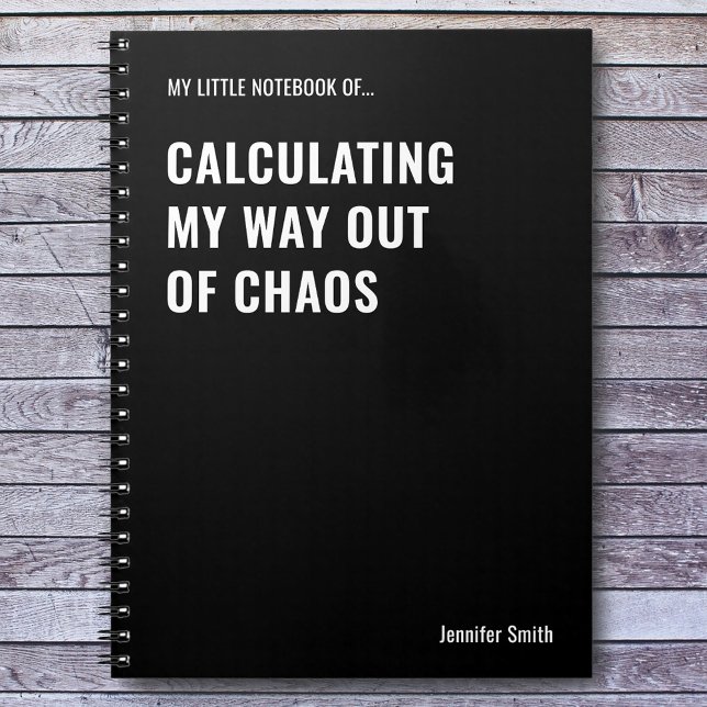 Caderno Espiral Calculando minha saída do escritório de caos (Criador carregado)