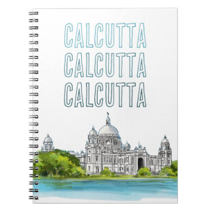 Caderno Espiral Calcutá "Memorial Victoria" Kolkata Bengali