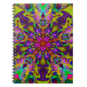 Caderno Espiral Caleidoscópio Apofílise Arte Fractal - II