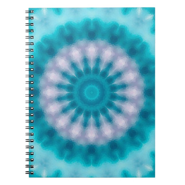 Caderno Espiral Caleidoscópio azul (Frente)