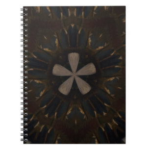 Caderno Espiral Caleidoscópio Design Dardo Arte Russa Marrom Escur