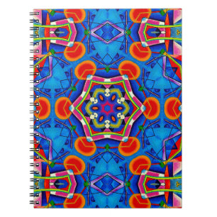 Caderno Espiral Caleidoscópio pintura a óleo multicolor