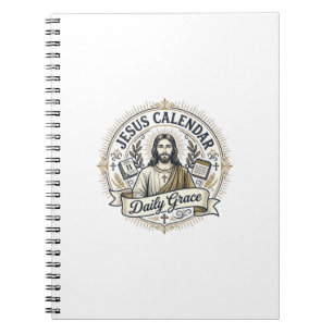 Caderno Espiral Calendário de Jesus Graça Diária Calendário de Jes