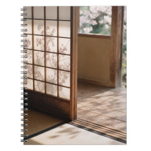 Caderno Espiral Calendário de Parede Japandi Luz e Sombra no Japão