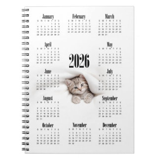 Caderno Espiral Calendário do Gatinho 2026