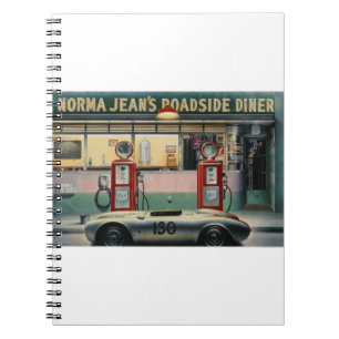 Caderno Espiral Calendário Girl.tif da estrada do destino CON03-V